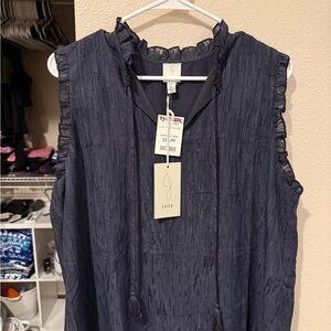 Joie Navy Sleeveless Blouse
